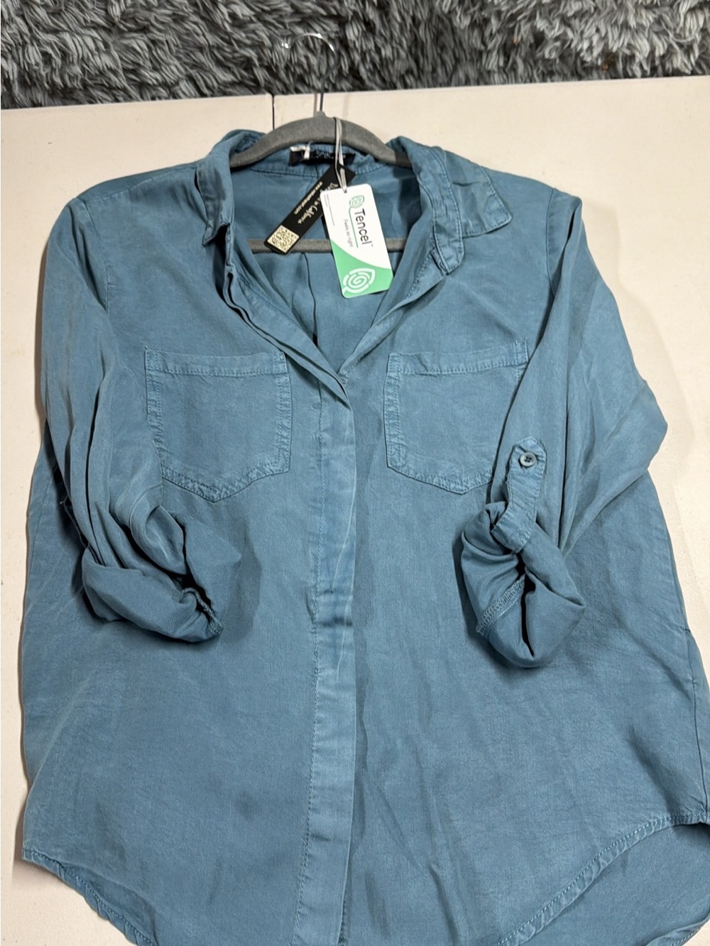 Blue Button-Up woman’s  Shirt size S